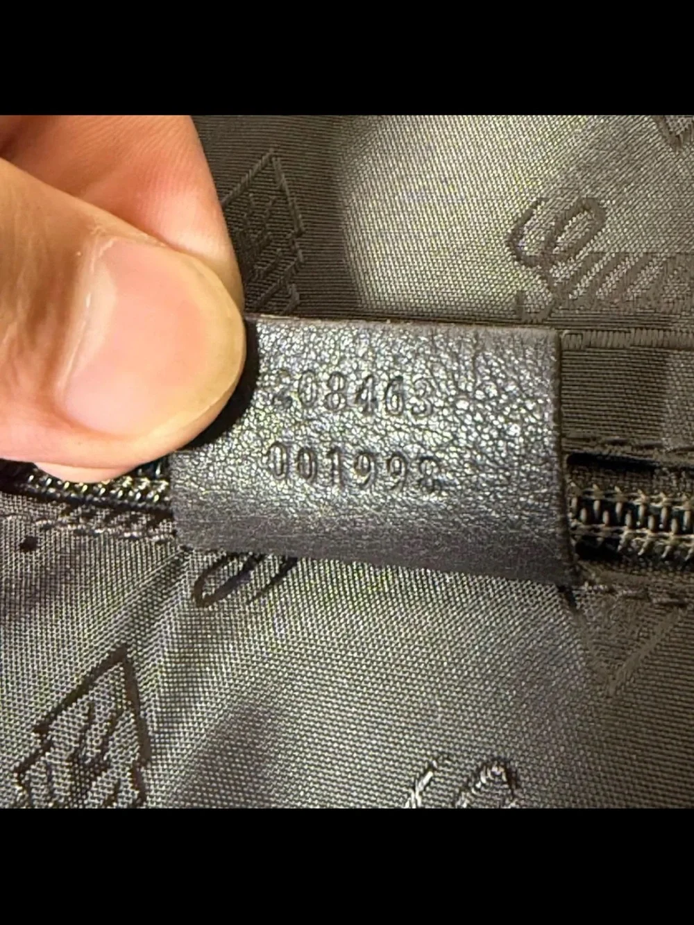 Gucci Black Embossed GG Leather Briefcase with Top Handles